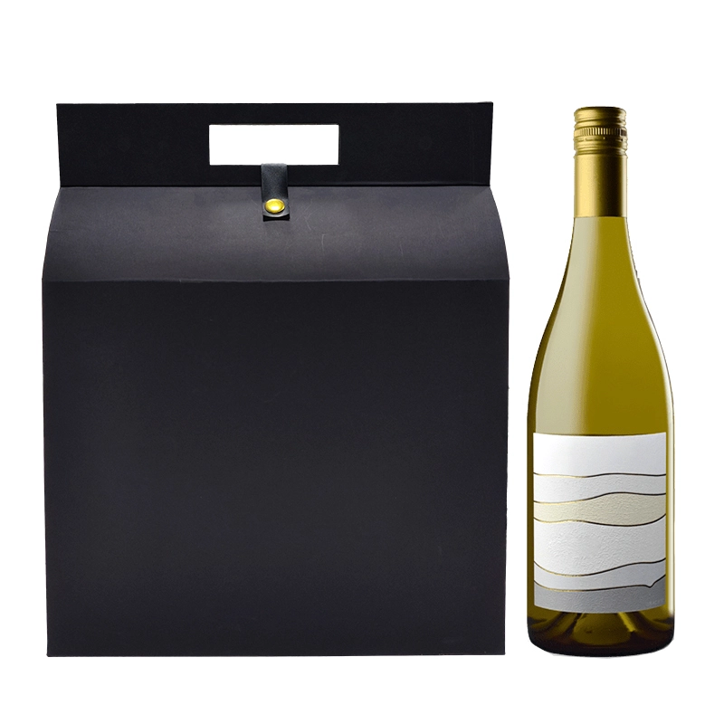 Embalagem de papelão dobrável de luxo personalizada conjunto de licor champanhe uísque garrafas de vinho tinto vidro vinho papel presente caixa de vinho 1