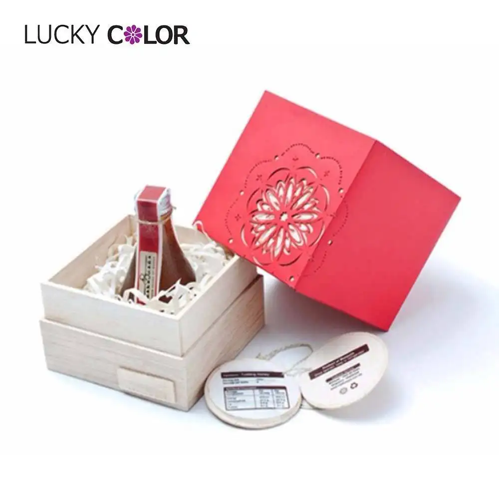 Wooden Box Manufacturer Magnetic Closure Gift Box for Skincare Mask by Lucky Color 3