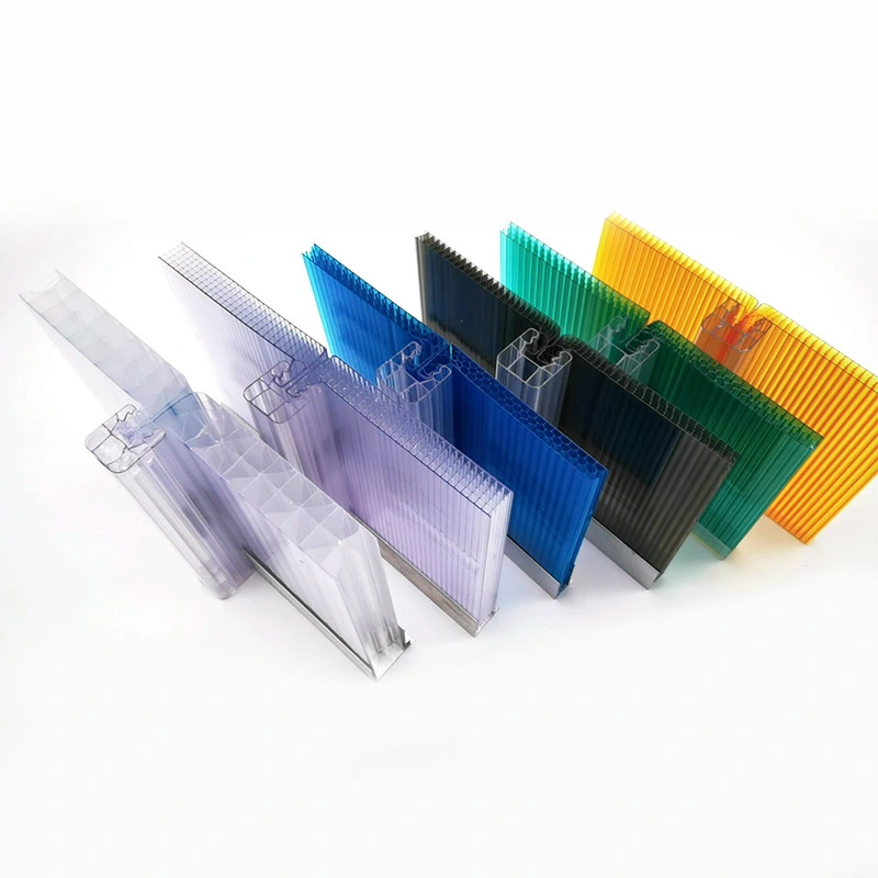 Interlocking Polycarbonate Hollow Sheets 20MM 25MM សម្រាប់ដំបូលដំបូល 8