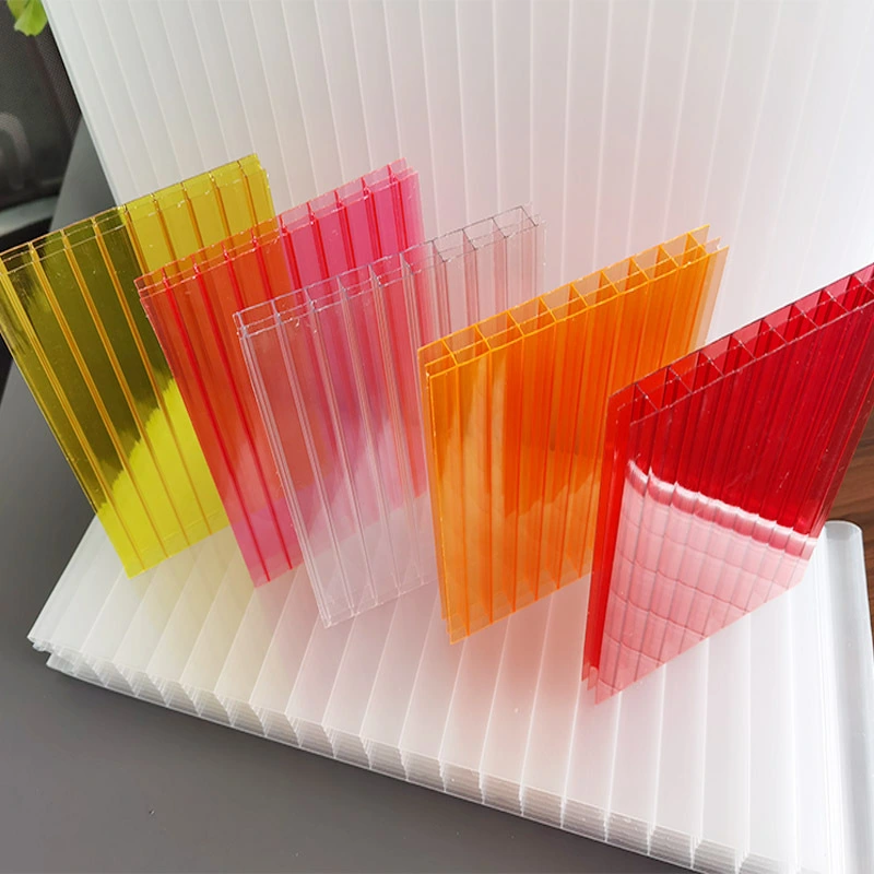 ລ້າງແຜ່ນ polycarbonate ສາມຝາ 8mm-20mm ດ້ວຍການປ້ອງກັນ UV ສໍາລັບເຮືອນແກ້ວ 1
