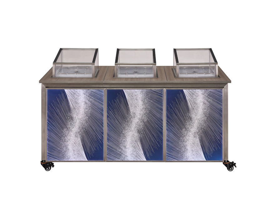Steel Portable Buffet Station Station ya Chakula cha Bahari BF6042 Yumeya 1