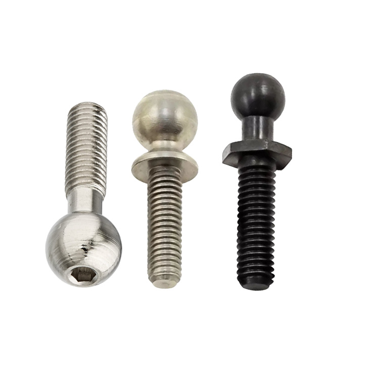 Customized High Quality CNC Lathe Turning Titanium Ball Stud Fasteners 4
