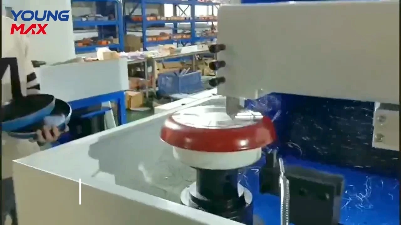 Youngmax cookware edge trimming and grooving machine 1