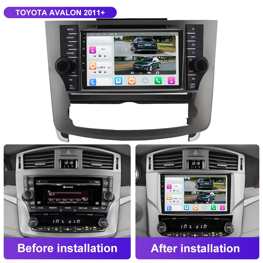 Jmance 9 英寸主机 2+32GB 4+64GB 6+128GB 4G BT 5.0 Android Auto Carplay 2 Din 汽车收音机 DVD 播放器适用于丰田 Avalon 2011+ 1