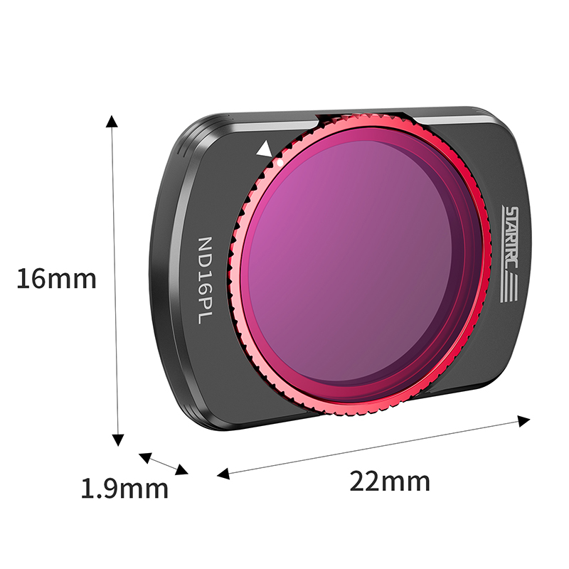 Juego de filtros NDPL multifuncionales de 4 paquetes STARTRC para DJI Pocket 3 3