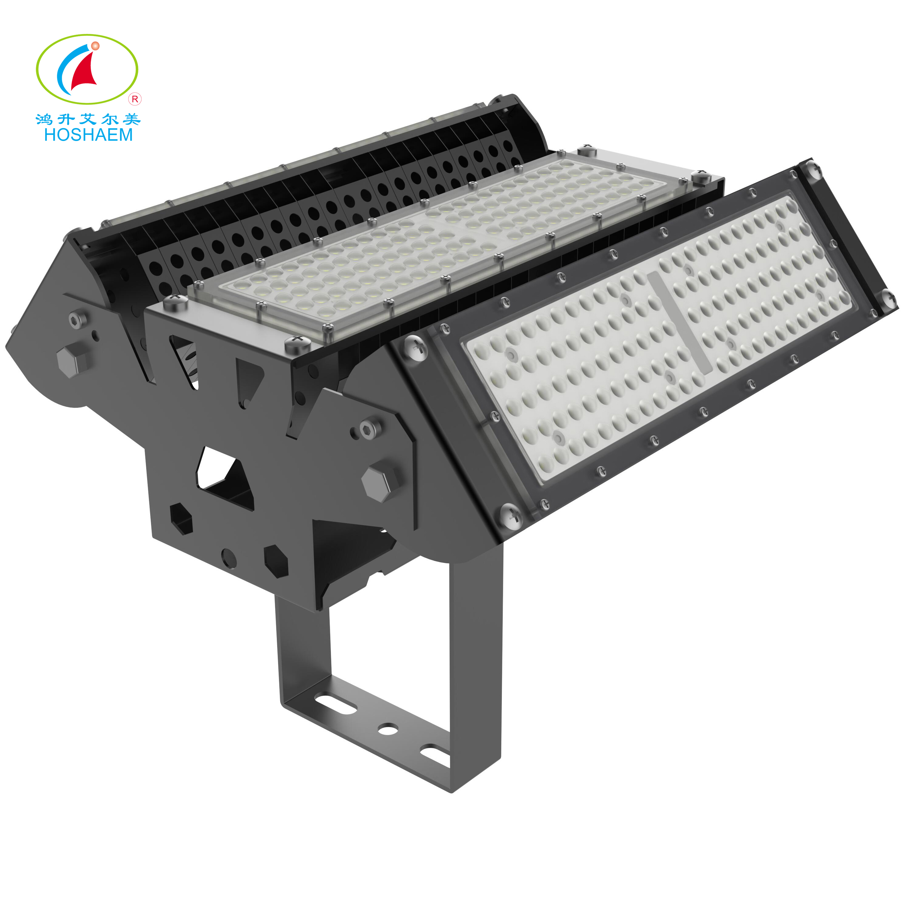 Hongsheng HOSHAEM LED Luzes de inundação para estádio 100W IP65 à prova d'água 13600lm 6000K Luz do dia Branca Fabricantes de iluminação externa 4