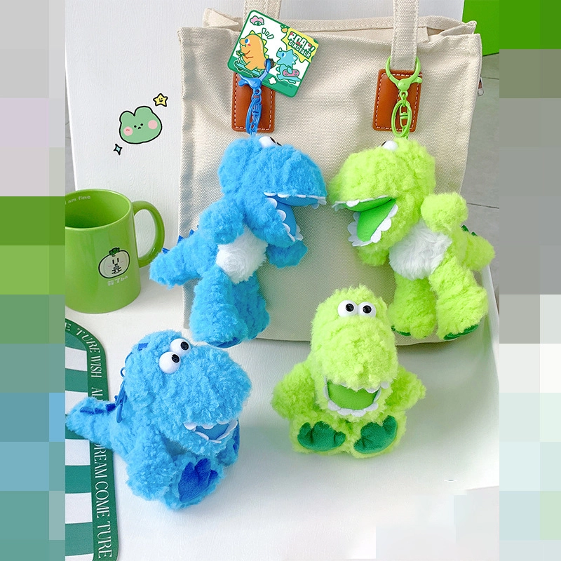 Bag plush pendant bite you ah dinosaur fabric doll keychain accessories manufacturers wholesale RANHONG 1