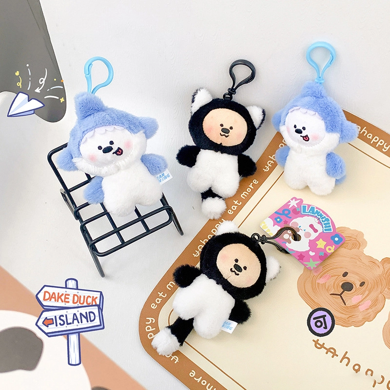 Fabric doll buckle drag party keychain accessories cute couple plush bag charm RANHONG 1