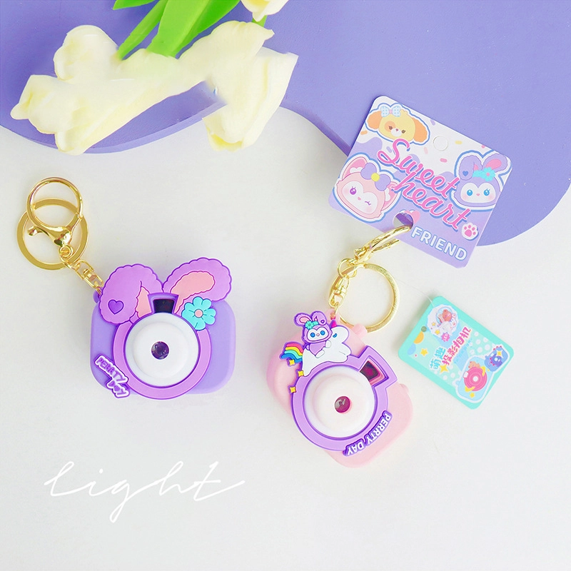 Small toys sweet star friends series purple taro bunny camera keychain accessories pendant 1