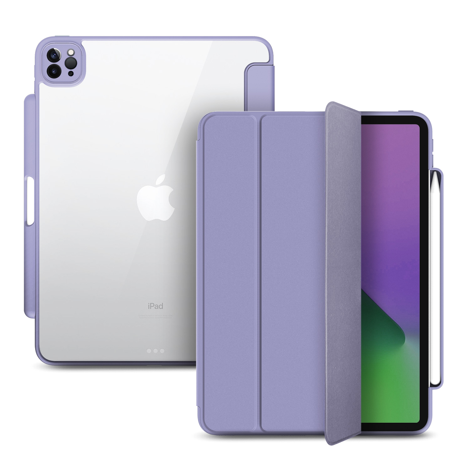 BSCI Factory Auto Sleep Wake Magnetic PU Leather Stand Smart case cover Pencil Holder For iPad Pro 11 for iPad Air 5 2024 2