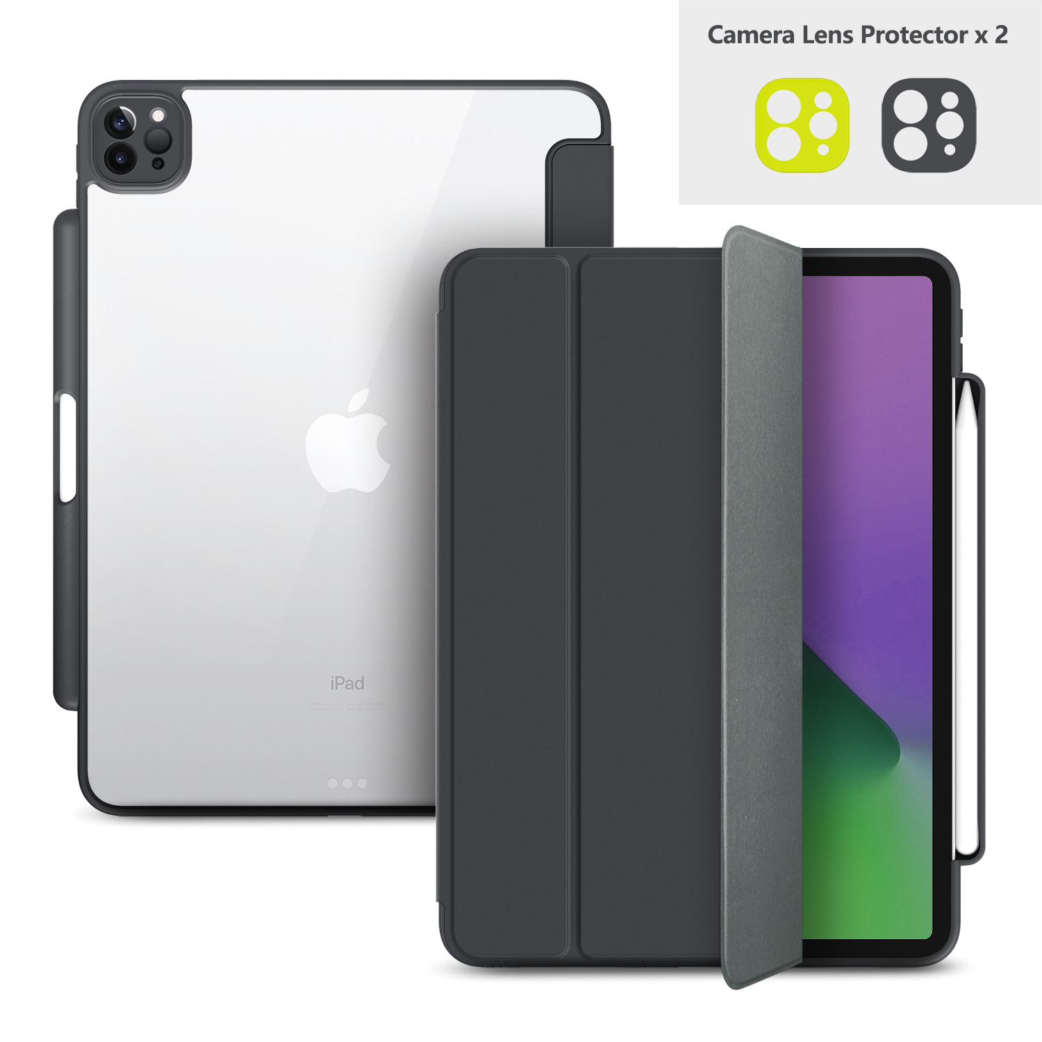 BSCI Factory Auto Sleep Wake Magnetic PU Leather Stand Smart case cover Pencil Holder For iPad Pro 11 for iPad Air 5 2024 4