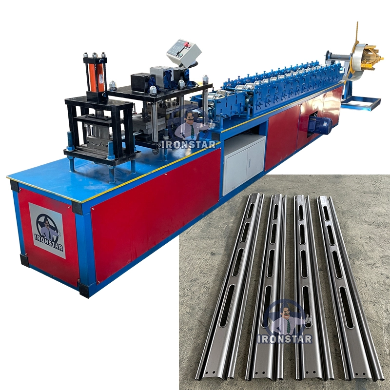 IRONSTAR 3 inch punching hole rolling shutter door roll forming machine in America 1