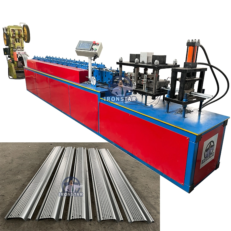 IRONSTAR 4 inch punching hole roller shutter door roll forming machine in America 1