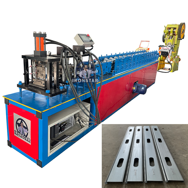IRONSTAR 86mm perforated rolling shutter door roll forming machine in Mexico 1