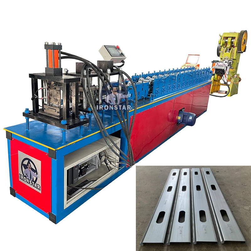 IRONSTAR 86mm perforated rolling shutter door roll forming machine in Mexico 1