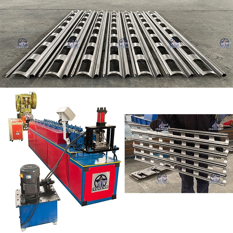 IRONSTAR 79mm perforated rolling shutter door roll forming machine in Trinidad and Tobago 1