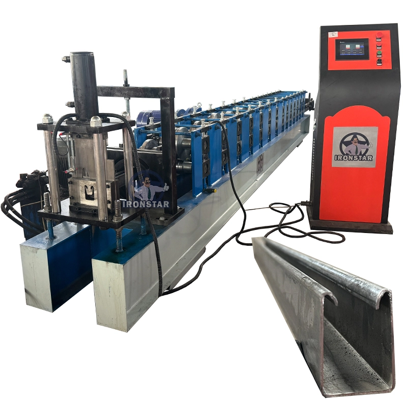 IRONSTAR Roller shutter door guide rail roll forming machine for America 1