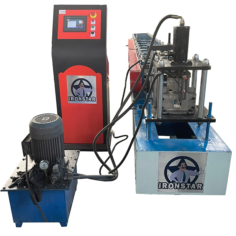 IRONSTAR  shutter door u guaid rail roll forming machine for SUDAN 1