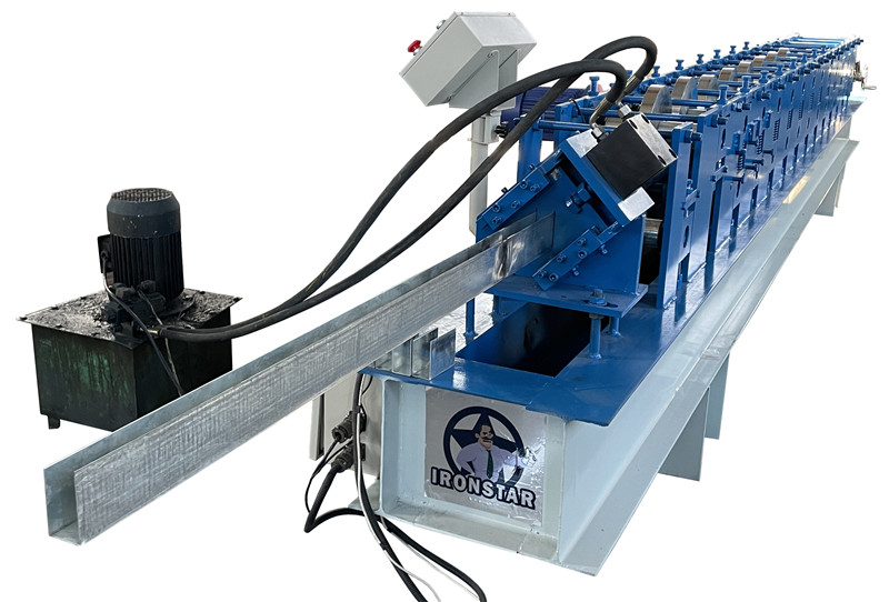 IRONSTAR  shutter door sliding guide roll forming machine in Mexico 1