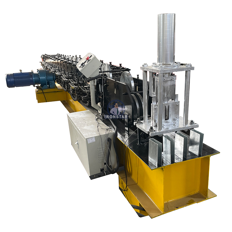 IRONSTAR roller shutter door guide rail track roll forming machine in Saudi Arabia 3