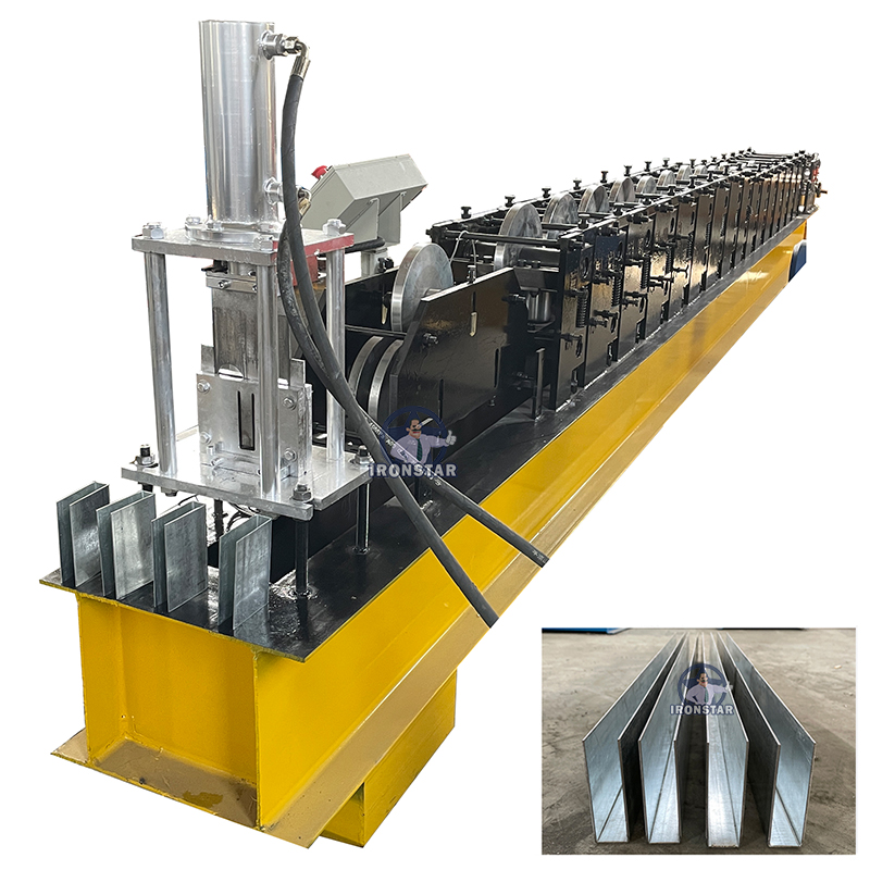 IRONSTAR roller shutter door guide rail track roll forming machine in Saudi Arabia 1