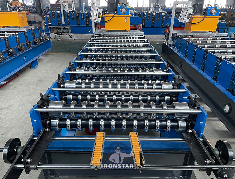IRONSTAR 836 corrugated sheet making machine in Bolivia 4