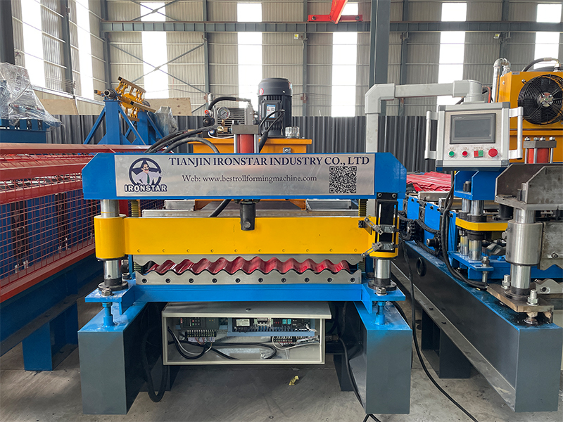 IRONSTAR 836 corrugated sheet making machine in Bolivia 6