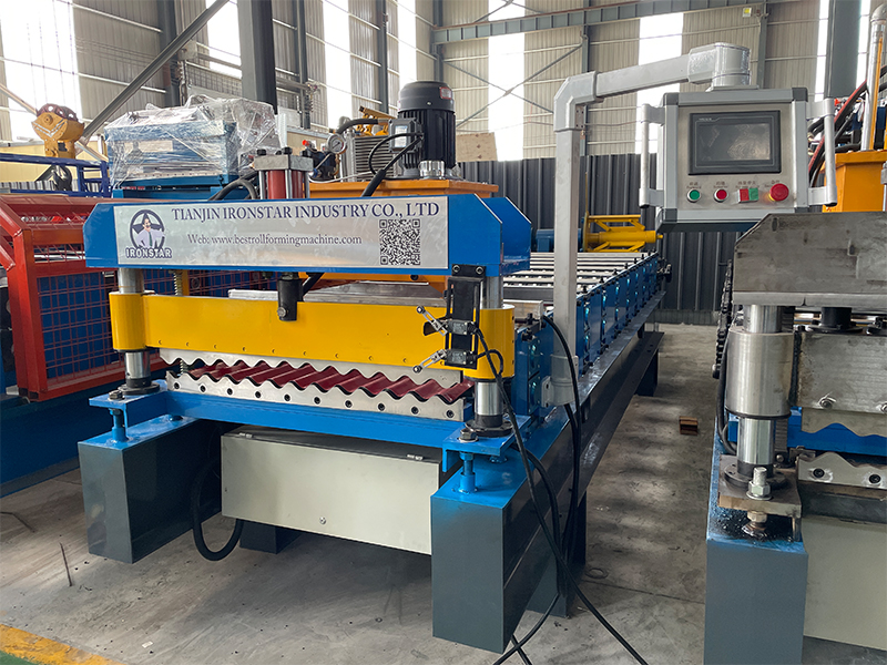 IRONSTAR 836 corrugated sheet making machine in Bolivia 3