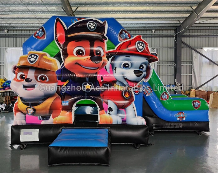 Paw Patrol aufblasbare Hüpfburg, Rutsche, Kombi-Hüpfburg für Kinder 1
