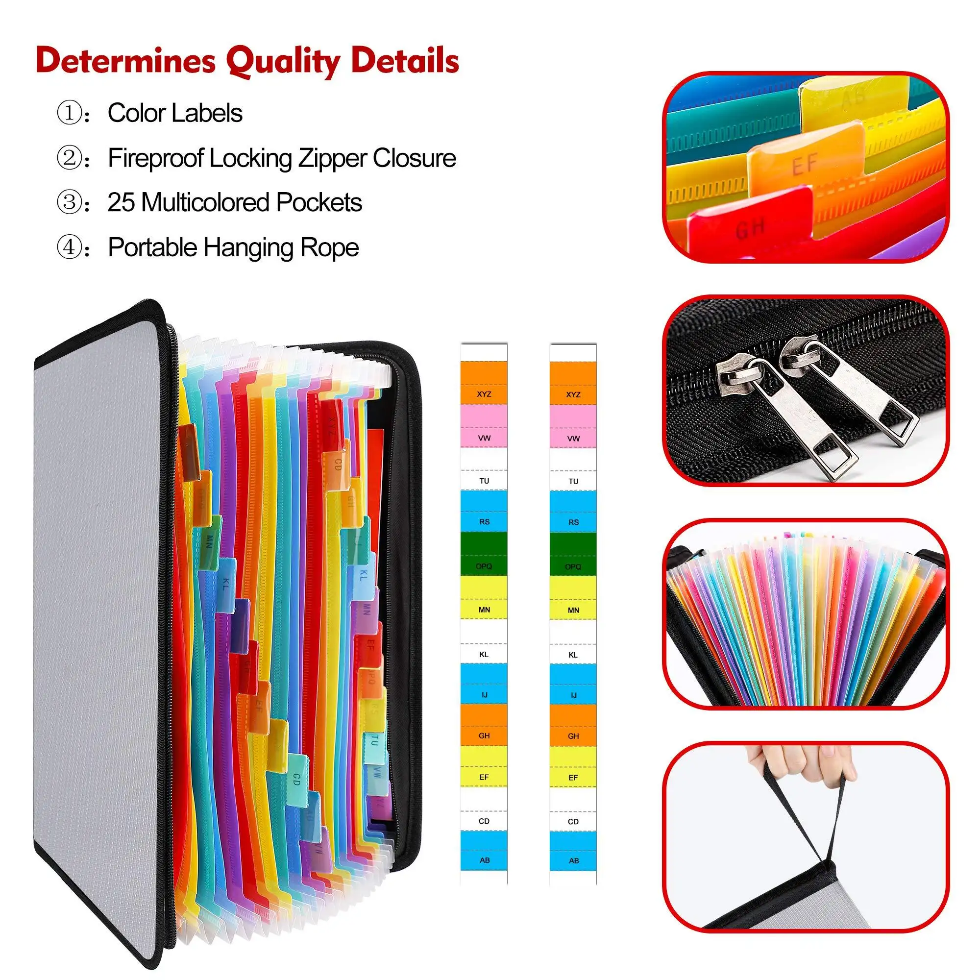 Factory Direct Water and Fireproof Document Bag Personalized Best Brand 5