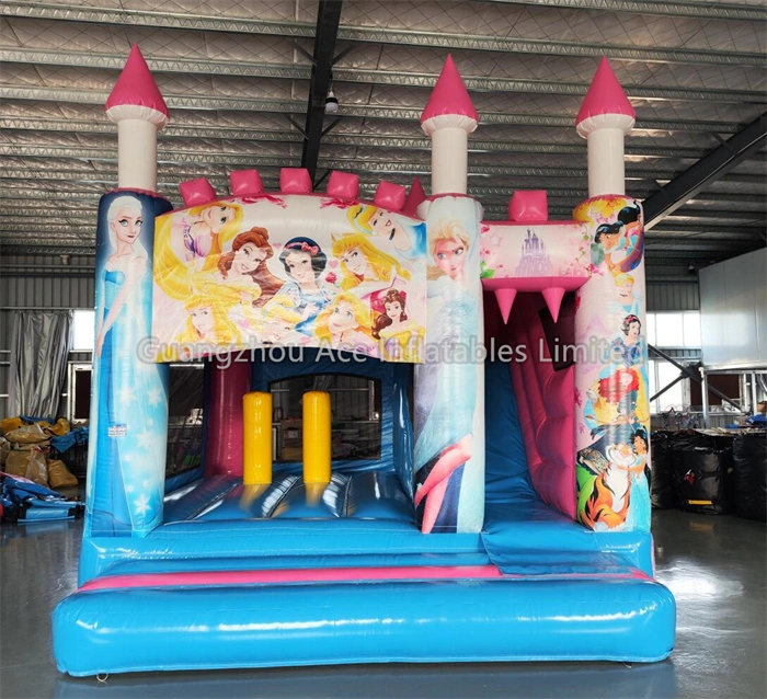 Princess Inflatable Bounce House Combo with Slide 1