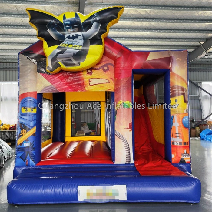 LEGO Themed Inflatable Bounce House Slide Combo for Kids 1