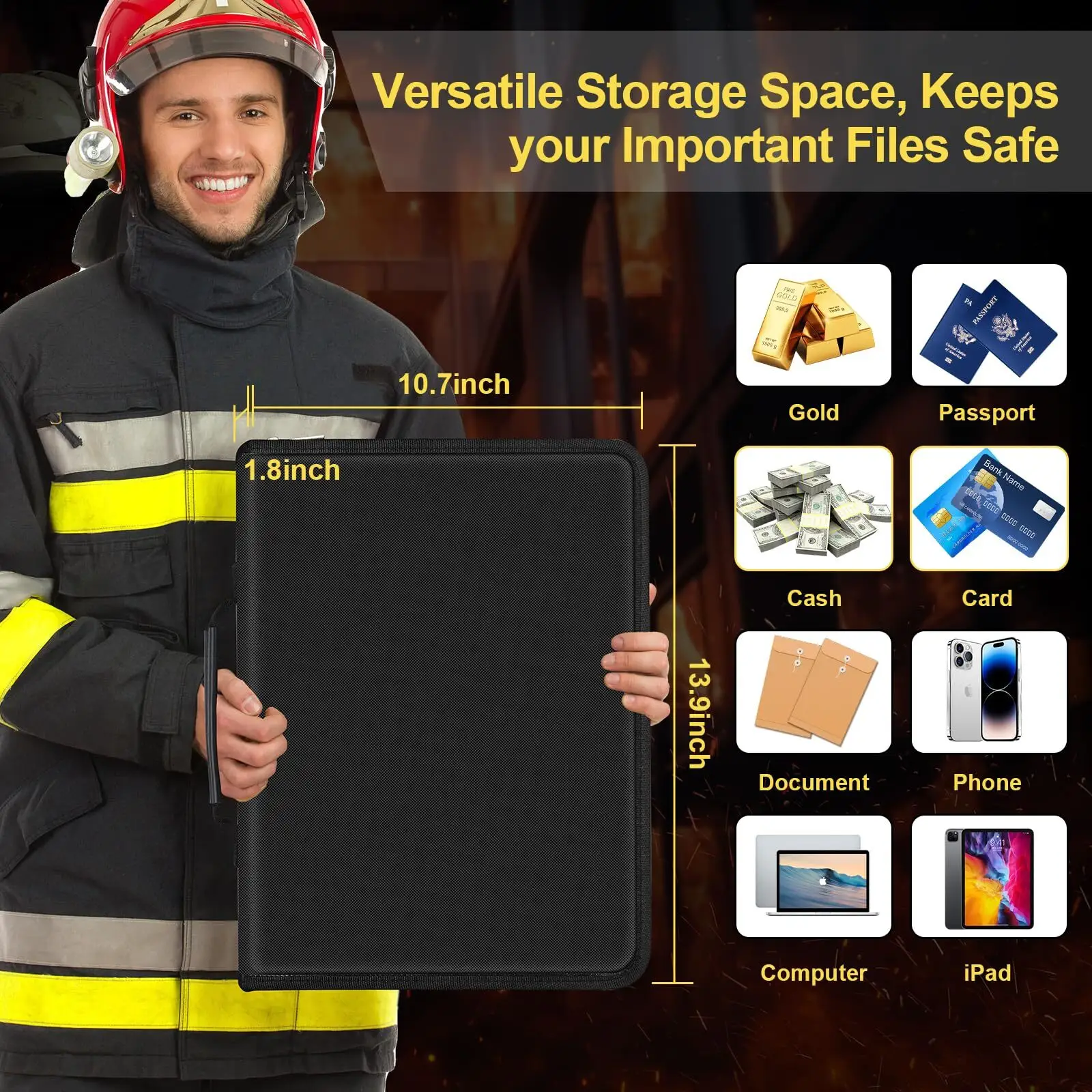 Waterproof and Fireproof Document Bag Sanjiu 6