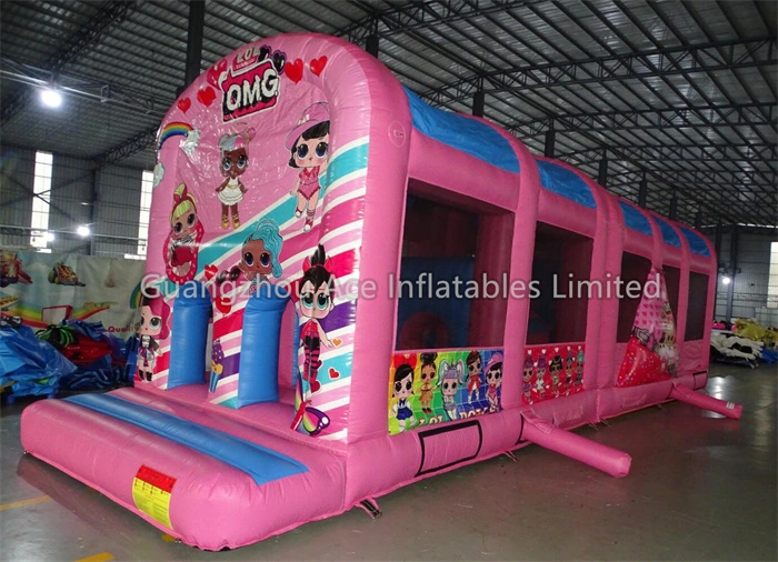 LOL theme Girls Inflatable Obstacle Course Fun Run Game for Kids 1