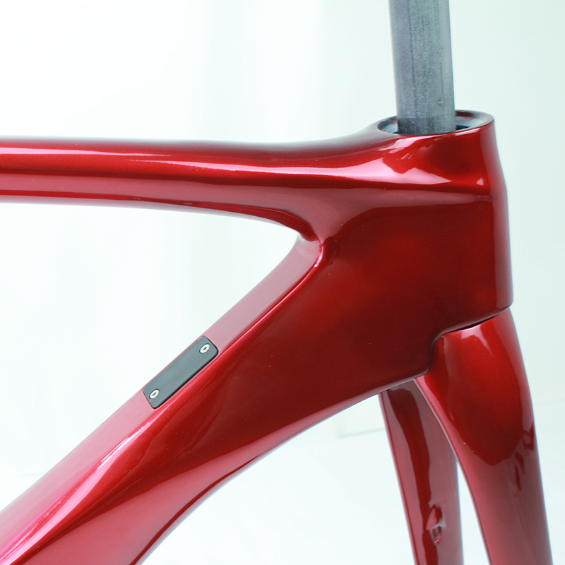 Carbon fiber road aero frame rim and disc brake frame fully hidden inner routing 4