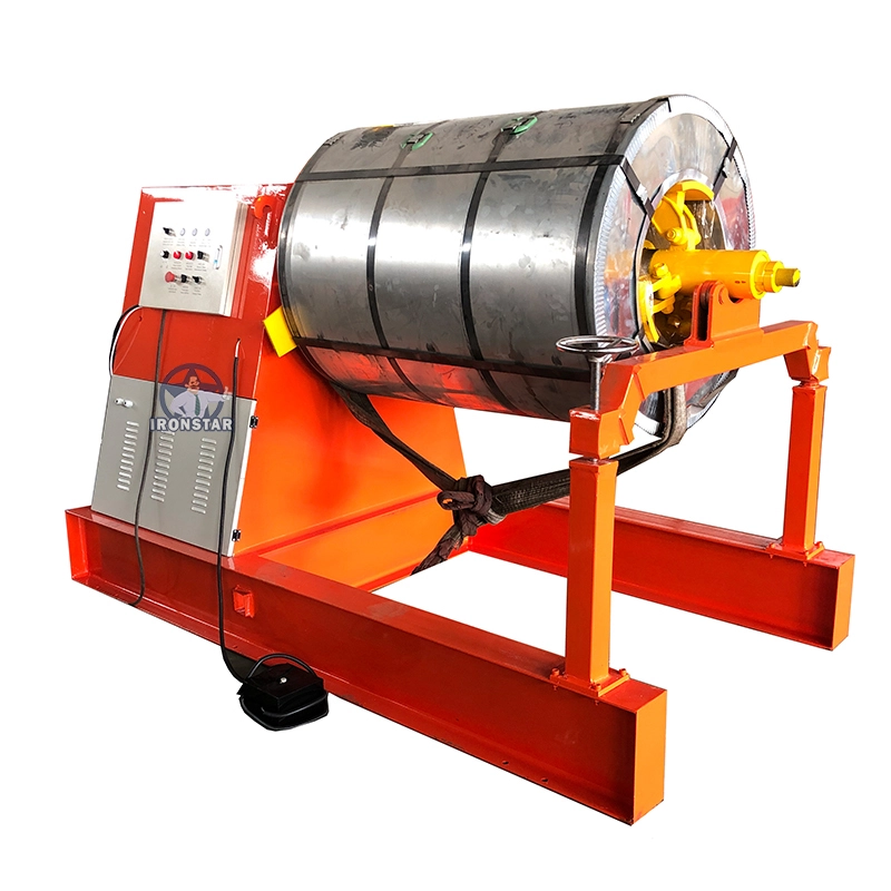 IRONSTAR 5 ton hydraulic decoiler machine manufacturers in China 1
