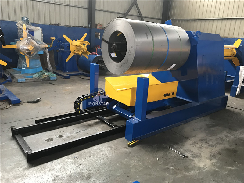 آلة فك اللفافة الهيدروليكية IRONSTAR 10 طن 1500 مم مع سيارة ملف 5
