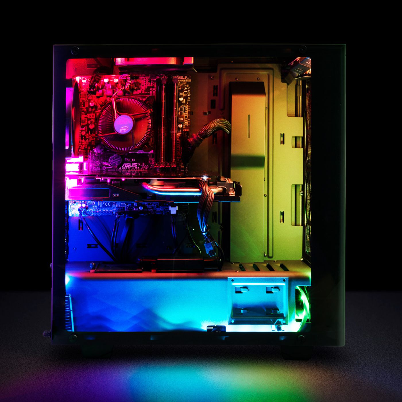 Bande LED RVB numérique adressable WS2812b de 40 cm pour boîtier d'ordinateur de jeu 3