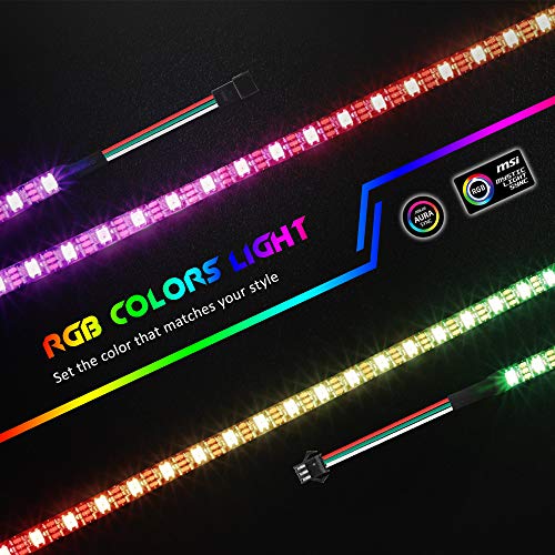 Bande LED RVB numérique adressable WS2812b de 40 cm pour boîtier d'ordinateur de jeu 2