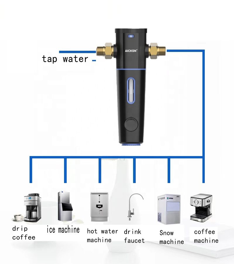 Prefiltro colador de acero inoxidable de alta eficiencia 316L, purificador prefiltrante para toda la casa, filtro de agua de sedimentos giratorio, 40um 4