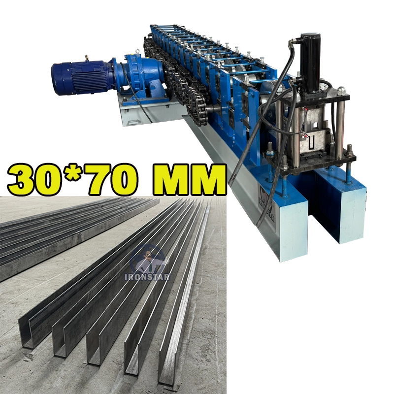 IRONSTAR u shape guaid rail roll forming machine in Nicaragua 1