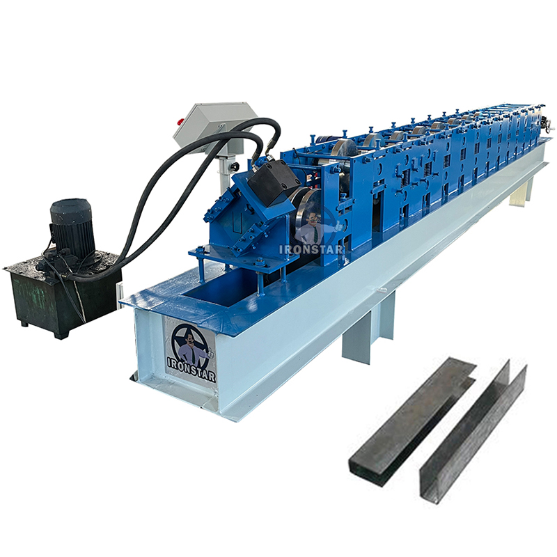 IRONSTAR  shutter door sliding guide roll forming machine in Mexico 2