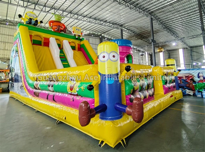 Tobogán de diversión inflable de los Minions de dibujos animados & Parque infantil para diversión al aire libre 1
