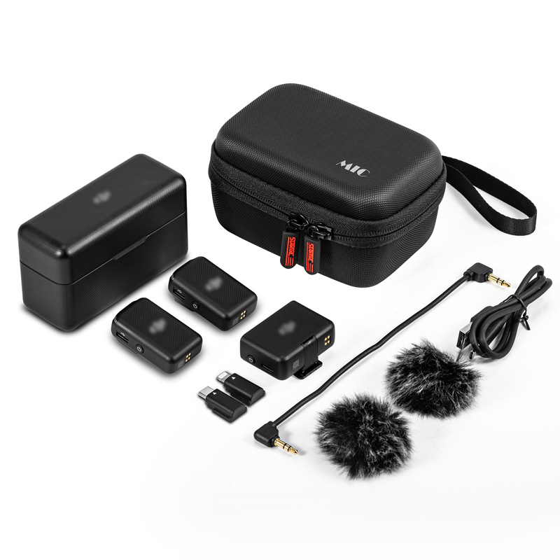 Bolsa de transporte STARTRC con correa para la muñeca y mosquetón para DJI MIC 3