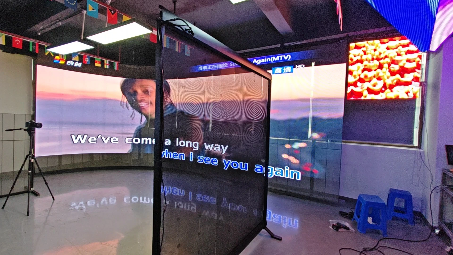 P3.91 Panneau de mur vidéo de vitre de fenêtre de fenêtre de fenêtre de fenêtre en verre transparent transparent 1