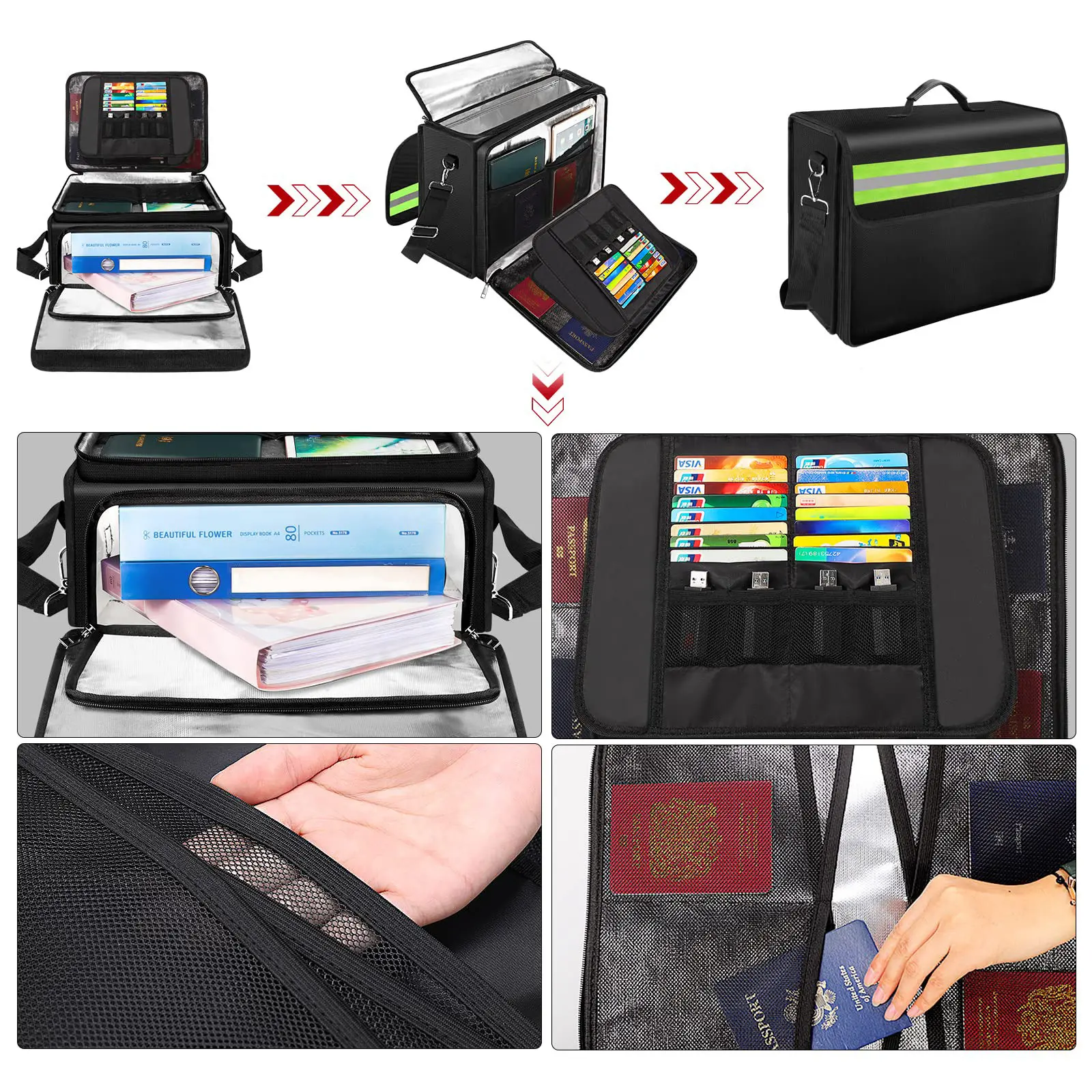 Wholesale Lockable Fireproof Document Box Sanjiu Brand 8