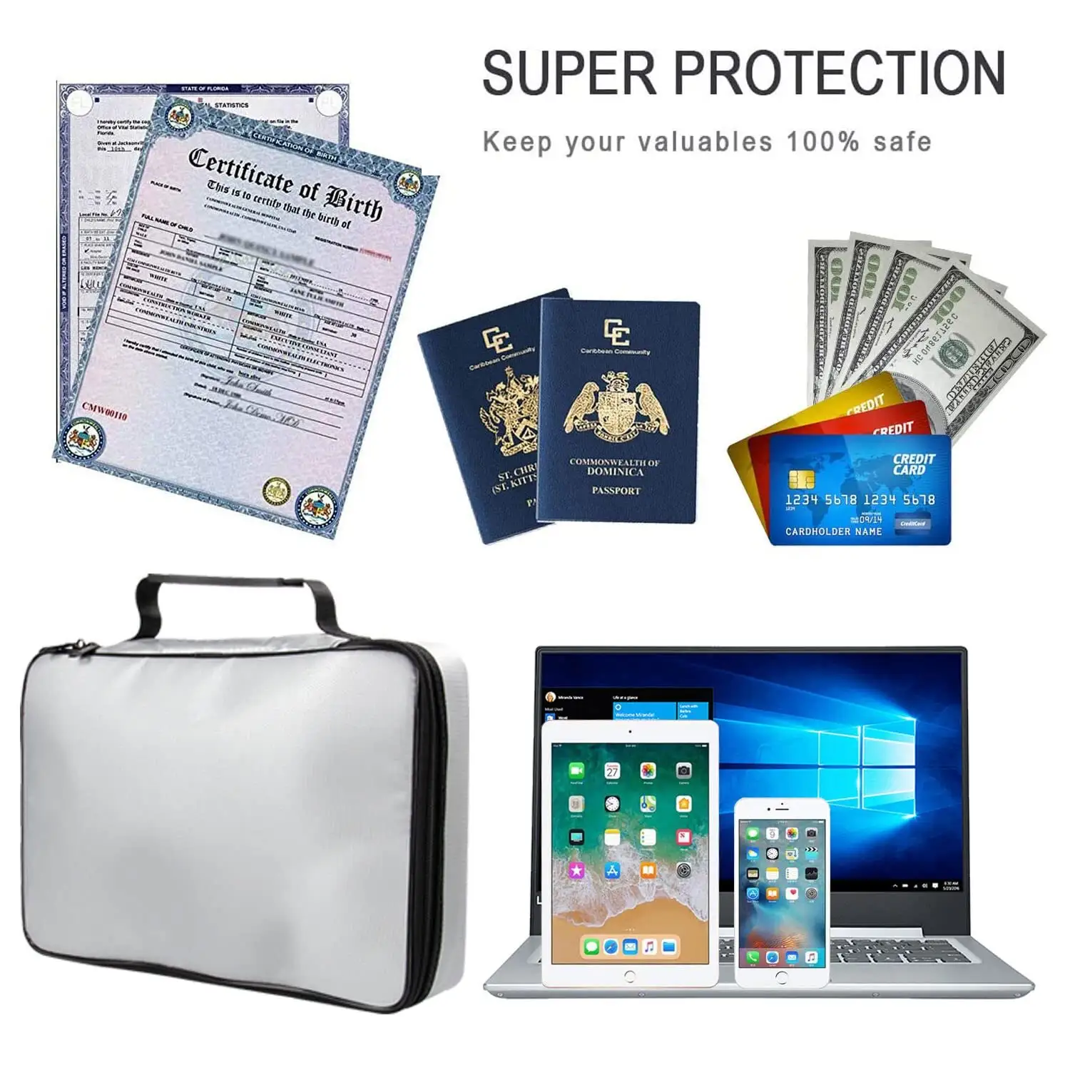 Sanjiu Fireproof Case for Documents with Custom Services 4