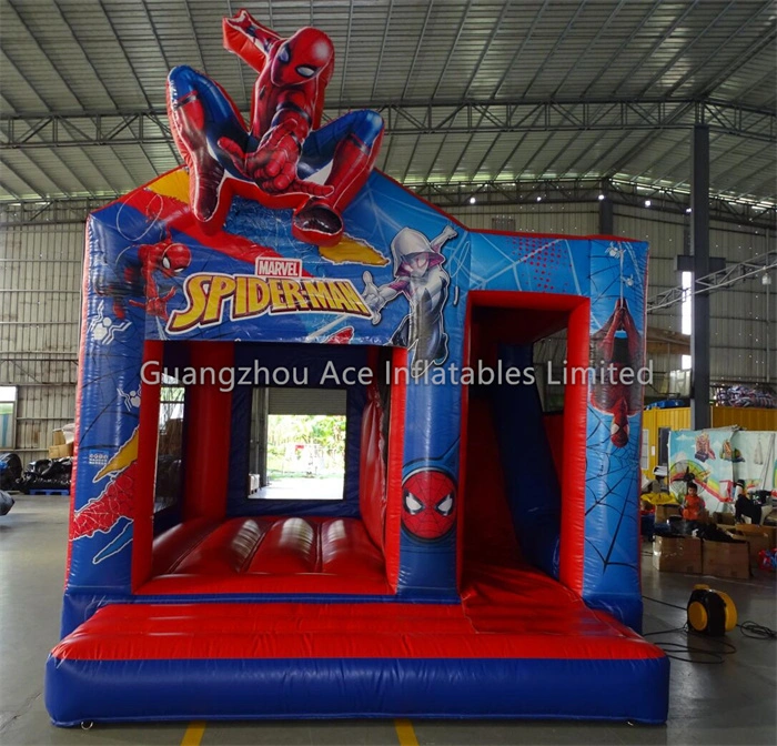 Spiderman aufblasbare Combo-Rutsche-Hüpfburg für Kinderpartys 1