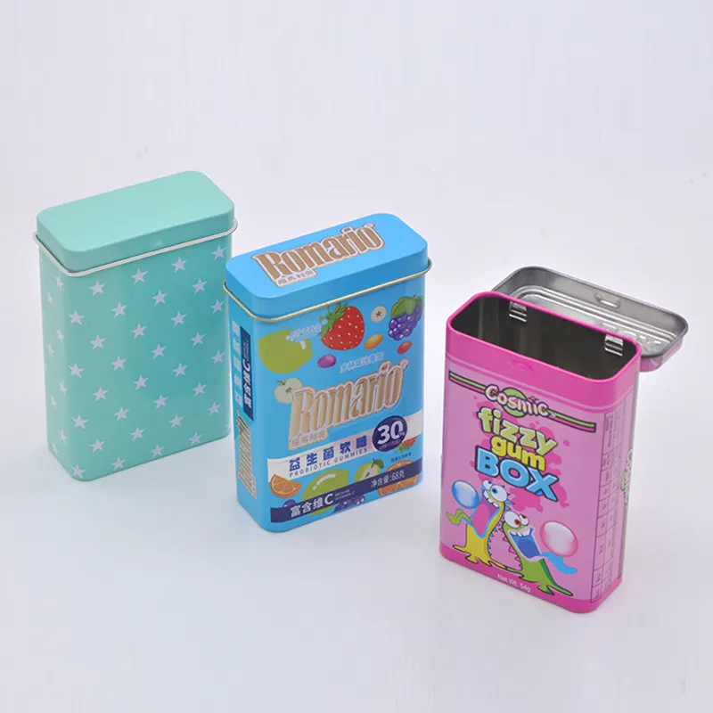 Fabricants de boîtes en fer blanc pour cookies, personnalisation du support de stock par paquet Xinhao 6