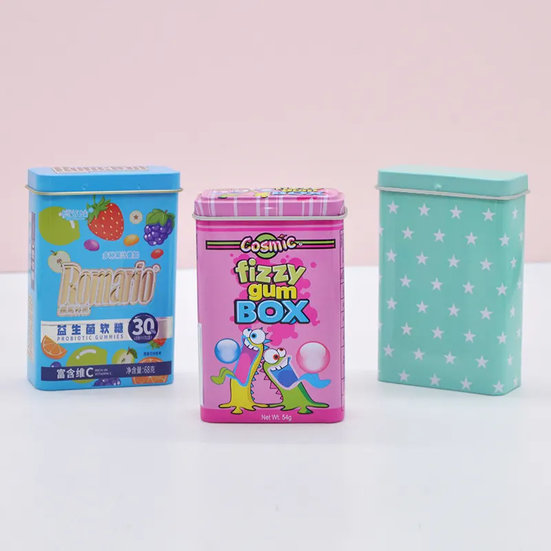 Fabricants de boîtes en fer blanc pour cookies, personnalisation du support de stock par paquet Xinhao 4